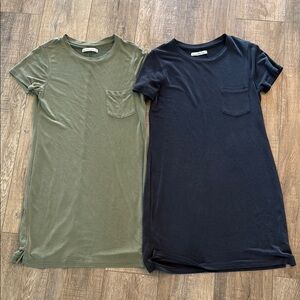 Green and Navy Abercrombie T-Shirt Dresses